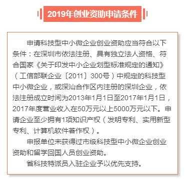 申請(qǐng)深圳市2019年創(chuàng)業(yè)資助需要滿足哪些條件？